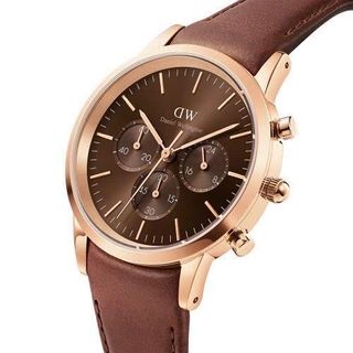 ĐỒNG HỒ NAM CAO CẤP DANIEL W CHONOGRAPH DÂY DA FULLBOX TEM