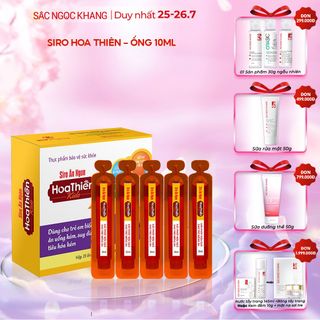 Siro Ăn Ngon Hoa Thiên Kids [Hộp 20 Ống x 10ml]