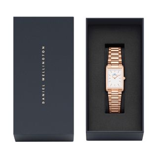 ĐỒNG HỒ NỮ CAO CẤP DANIEL W BOUND DÂY THÉP MẶT CHỮ NHẬT SIZE NHỎ FULLBOX TEM giá sỉ