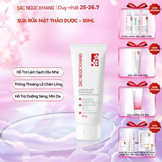 Sữa Rửa Mặt Thảo Dược Sắc Ngọc Khang [Tuýp 50g]