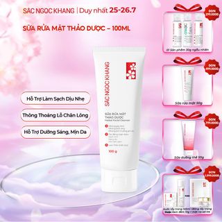 Sữa Rửa Mặt Thảo Dược Sắc Ngọc Khang [Tuýp 100g]