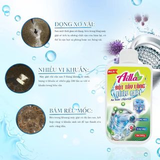 Combo 3 Chai Bột Vệ Sinh Lồng Giặt Ailla 300g Loại Bỏ Nấm Mốc, Vi Khuẩn Máy Giặt