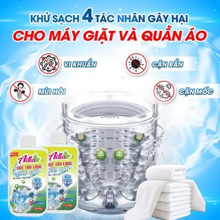 Combo 3 Chai Bột Vệ Sinh Lồng Giặt Ailla 300g Loại Bỏ Nấm Mốc, Vi Khuẩn Máy Giặt