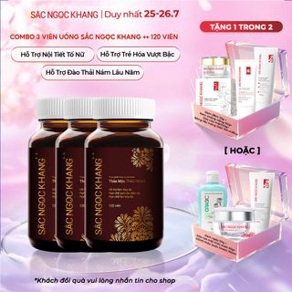 COMBO 03 Viên Uống Sắc Ngọc Khang ++ [Hộp 120 Viên] TẶNG 1 trong 2 COMBO tặng kèm