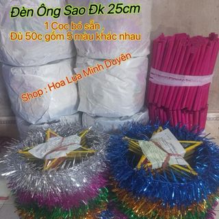 Combo 50 chiếc Đèn Ông Sao 25cm , Chiec Đèn Ông sao , Vui Tết Trung Thu Giá Rẻ