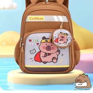CẶP BALO HỌC SINH BỀN BỈ, SIÊU NHẸ – HÌNH CAPYBARA CỰC KỲ DỄ THƯƠNG WH840 - WINNIE HOUSE
