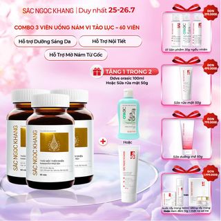 COMBO 03 Viên Uống Sắc Ngọc Khang Vi Tảo Lục [60 (Liệu trình 1 tháng)