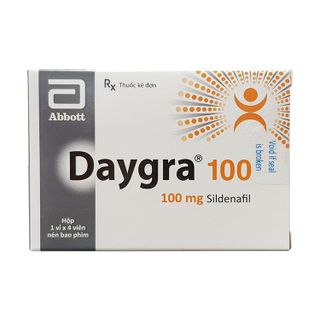 Daygra Sildenafil 100mg hộp 1 vỉ x 4 viên nén Abbott