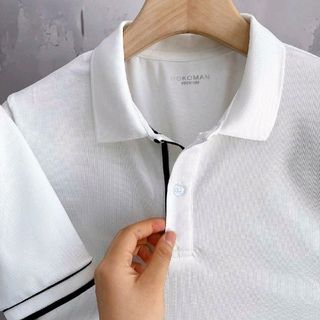 Áo thun nam cổ bẻ, phối tay áo ,chất liệu poli cá sấu (mã:HOKO85)