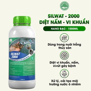 Chế Phẩm Nano Bạc Silwat-2000 - Xử lý Ao Nuôi Thủy Sản, Cải Tạo Môi Trường Nước, Diệt Nấm, Vi Khuẩn 1L