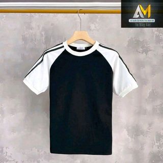 《Mua 1 tặng 4》Áo thun Unisex cổ tròn phối vai áo (Mã : HOKO65) - Khách được chọn màu, chọn size