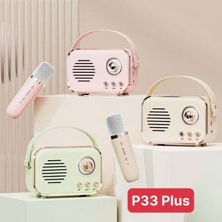 Loa bluetooth kèm 2 mic P33-PLUS