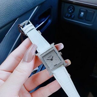 ĐỒNG HỒ NỮ CAO CẤP HERMEC ĐÍNH FULL XOÀN DÂY DA MÁY MIYOTA