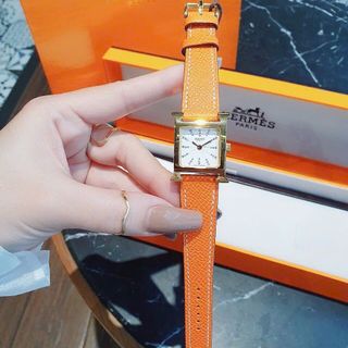 ĐỒNG HỒ NỮ CAO CẤP HERMEC DÂY DA MẶT TIA NIỀNG VÀNG MÁY MIYOTA