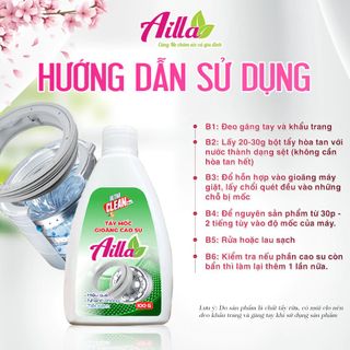 Chai Bột Tấy Mốc Gioăng Cao Su Ailla Chai 100Gr Giúp Làm Sạch Vết mốc lâu ngày