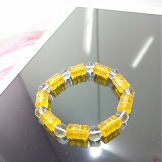 Vòng chuỗi đeo tay phong thủy mix màu vàng