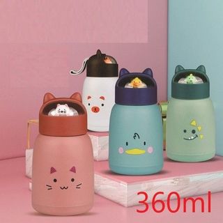 Bình nước thủy tinh nắp thú 360ml