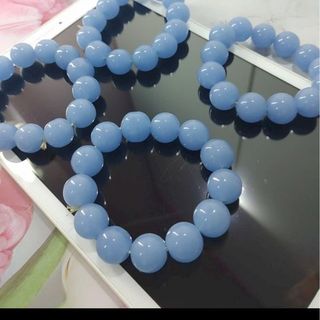 Chuỗi đeo tay phong thủy 16 ly màu xanh đá xanh