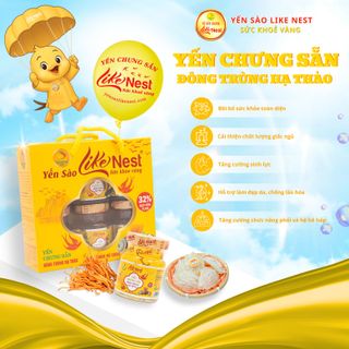 Thực phẩm bổ sung: Yến chưng sẵn vị đông trùng hạ thảo Like nest 32%