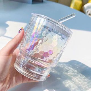 Cốc thủy tinh màu cầu vồng C7M 400ml