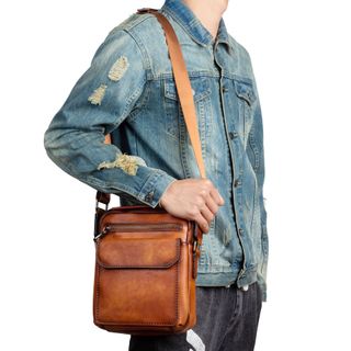 Túi đeo chéo nam da bò thật 13785