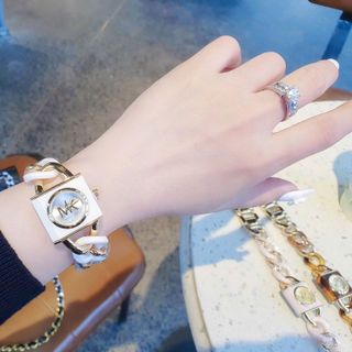 SALE BỎ MẪU ĐỒNG HỒ NỮ THỜI TRANG MICHAEL K VÀNG MẶT Ổ KHOÁ NHỰA