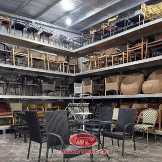 Bàn ghế cafe mây nhựa giá rẻ bàn lớn