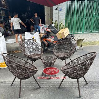 Ghế thư giãn đồng tiền màu nâu