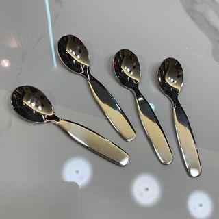 Thìa ăn dặm inox trơn cho bé