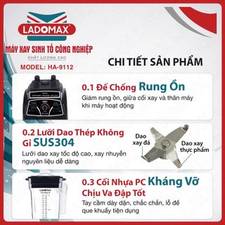 Máy xay sinh tố Ladomax HA-9112 dùng cho quán
