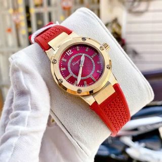 ĐỒNG HỒ NỮ CAO CẤP XALVATORE F80 FIG NIỀNG THÉP BEZEL ĐỎ VÀ NÂU