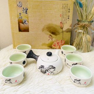 Bộ ấm trà tay cầm kiểu Nhật Bản