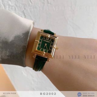 ĐỒNG HỒ NỮ CAO CẤP ISL DÂY DA XANH LÁ FULLBOX