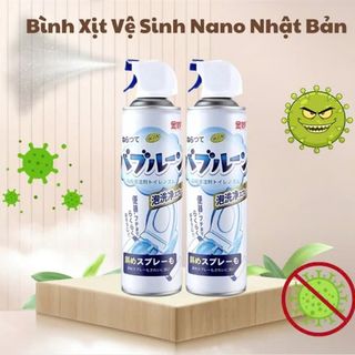Chai Xịt Tẩy Rửa Bồn Cầu Toilet Nano Nhật Bản, Tẩy Rửa Mọi Vết Bẩn Hương Chanh Thơm Mát Loại 500ml