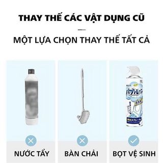 Chai Xịt Tẩy Rửa Bồn Cầu Toilet Nano Nhật Bản, Tẩy Rửa Mọi Vết Bẩn Hương Chanh Thơm Mát Loại 500ml