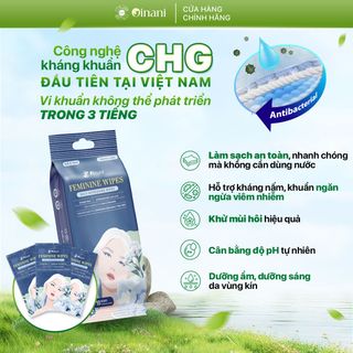 Khăn Ướt Vệ Sinh Vùng Kín Oinani Feminine Wipes Hương Nhài: Công Nghệ CHG Tiên Tiến Cho Sức Khỏe Phụ Khoa