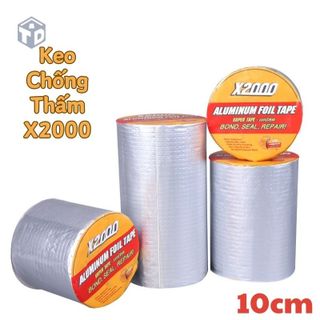Băng keo chống thấm Aluminum foil tape X2000 size 10cm x 5m