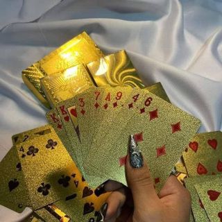 Bộ Bài Tây Mạ Vàng Sang Trọng May Mắn