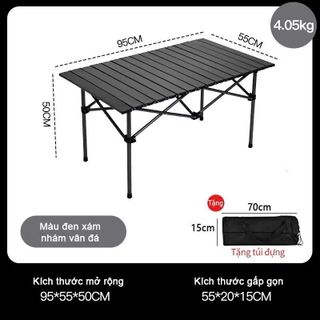 Bàn cắm trại gấp gọn 95x55x50cm