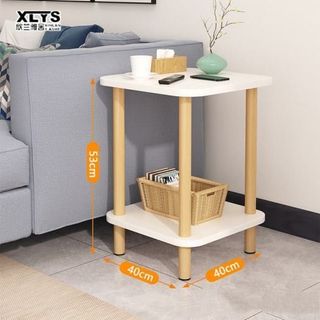 Bàn gỗ 2 tầng BG53 cao 53cm, mặt 40x40cm