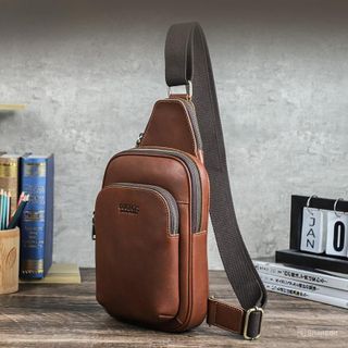 Túi đeo chéo nam da bò thật MB298