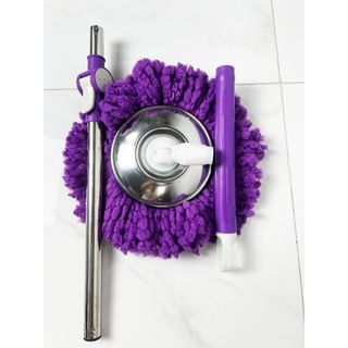 Cây lau nhà 360 độ Tím (Mâm Inox)