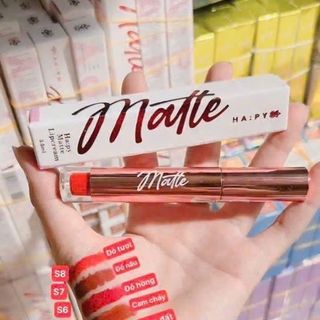 Son Kem Lì Happy Matte Lipcream siêu Lì Kháng Kháng Nước Không Trôi