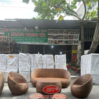 Sofa Nhựa Giả Mây ngoài trời sofa trứng sợi dẹp