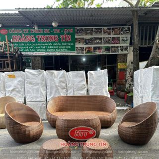 Sofa Nhựa Giả Mây ngoài trời sofa trứng sợi dẹp