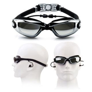 Kính bơi tráng gương chống tia UV cho người lớn và trẻ con, kính bơi chống nước - SP081