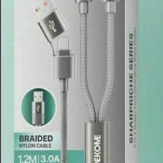 Cáp sạc wekome wdc66 typec + usb ra typec + lightning