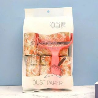 Cây lăn bụi 10cm kèm 6 lõi họa tiết DUST PAPER