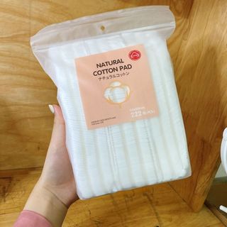 Bông tẩy trang HỒNG 222 miếng Natural Cotton Pad
