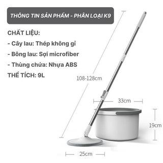 Chổi lau nhà tách nước K9 (Không vỏ)